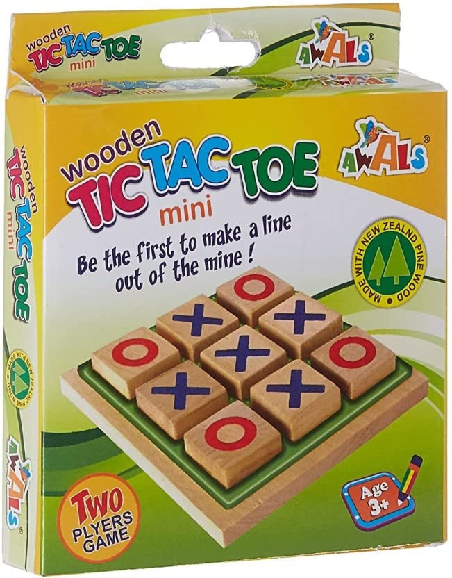 Smart Sphere Tic Tac Toe Wooden Board Game for Kids & Family – Classic XO Strategy Game, Travel-Friendly Tabletop Game